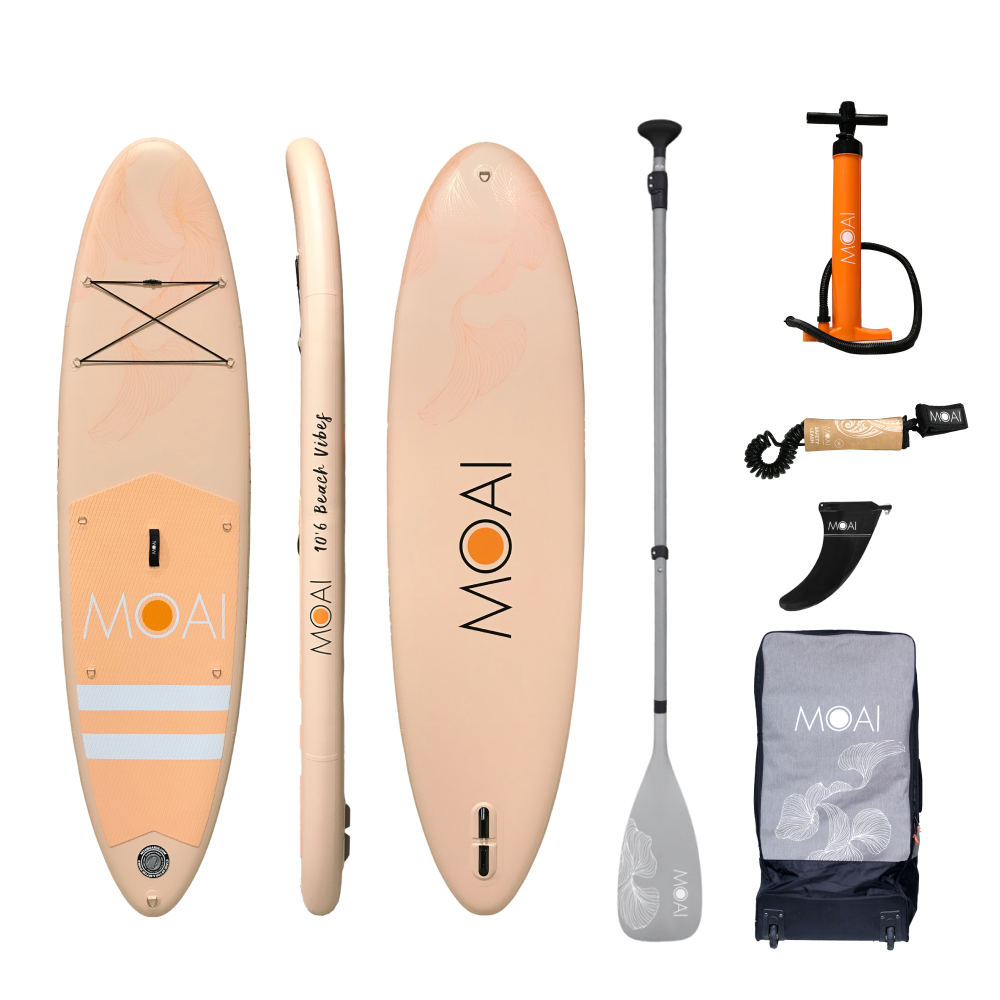 MOAI Beach Vibes SUP 10'6 Dawn Paketinhalt