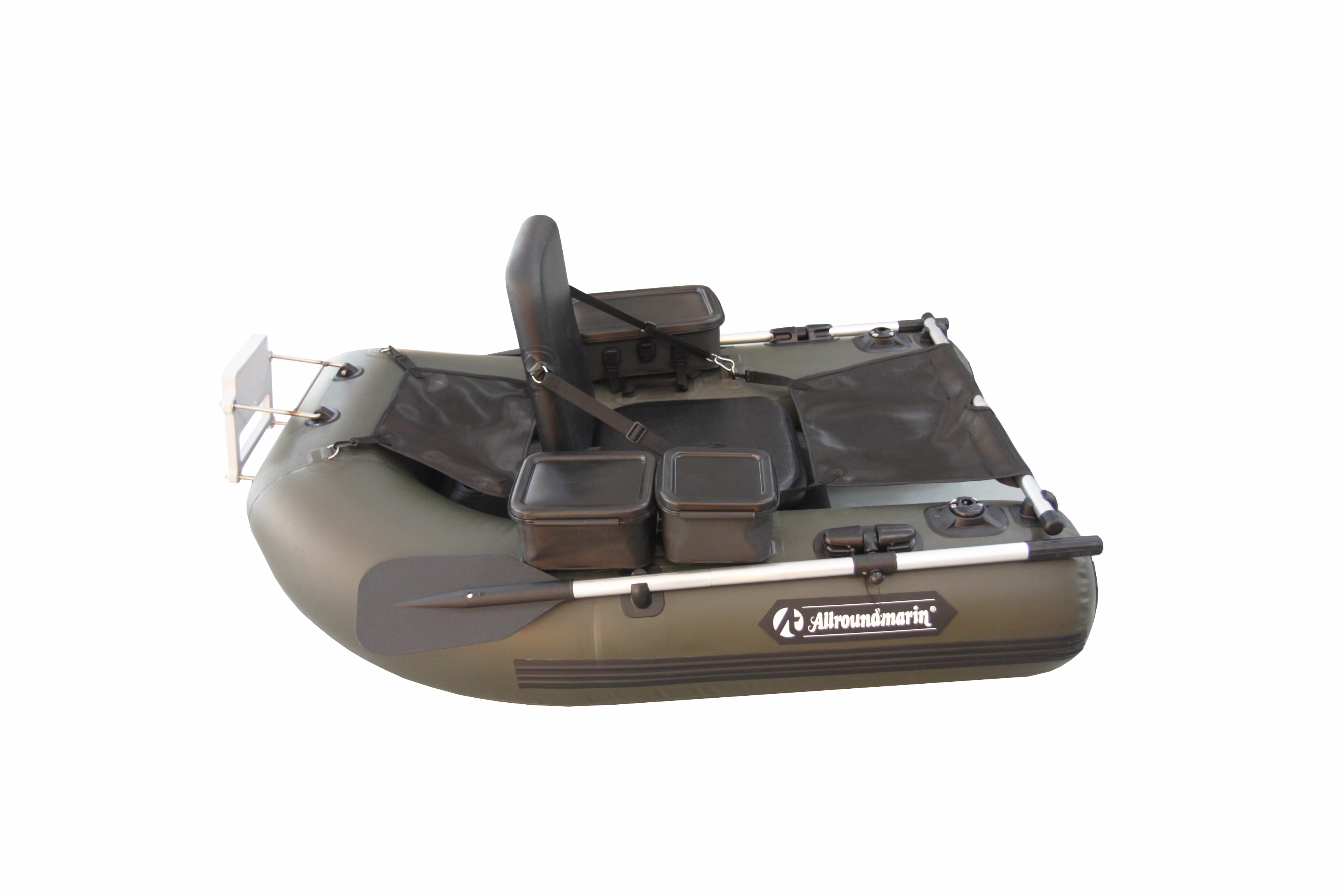 Allroundmarin Belly Boot 170 olivgrün mit Motorhalterung - Outdoor Monkey