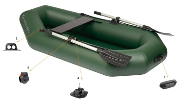 Kolibri Ruderboot K-210 - Grün - Outdoor Monkey