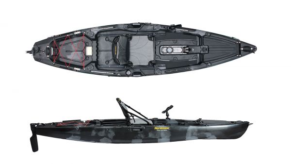 Nordmann® Raptor 11.8 Angelkajak Sit on Top inkl. Zahnstangen-Pedalantrieb - Camo/Black - Outdoor Monkey