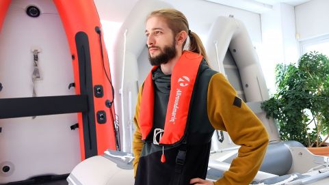 Allroundmarin Auto. Rettungsweste 220N - rot