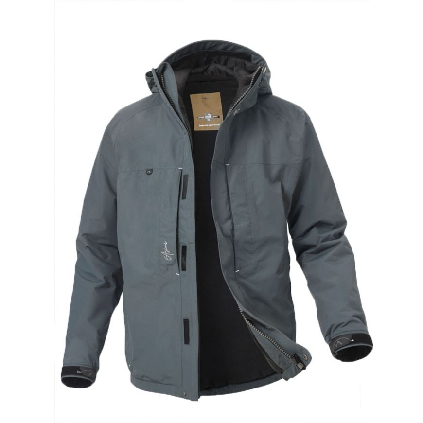 GEOFF ANDERSON Barbarus Asimi Jacke - dunkelgrau gefüttert