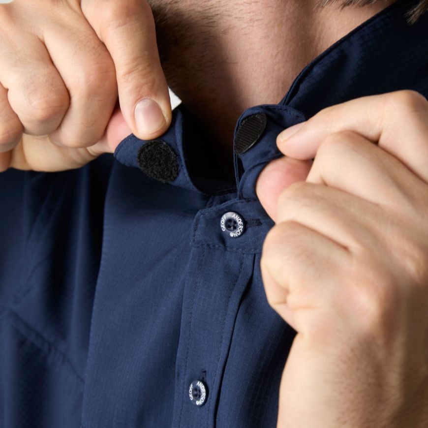 GEOFF ANDERSON Ezmar Hemd Light Weight kurzarm - blau