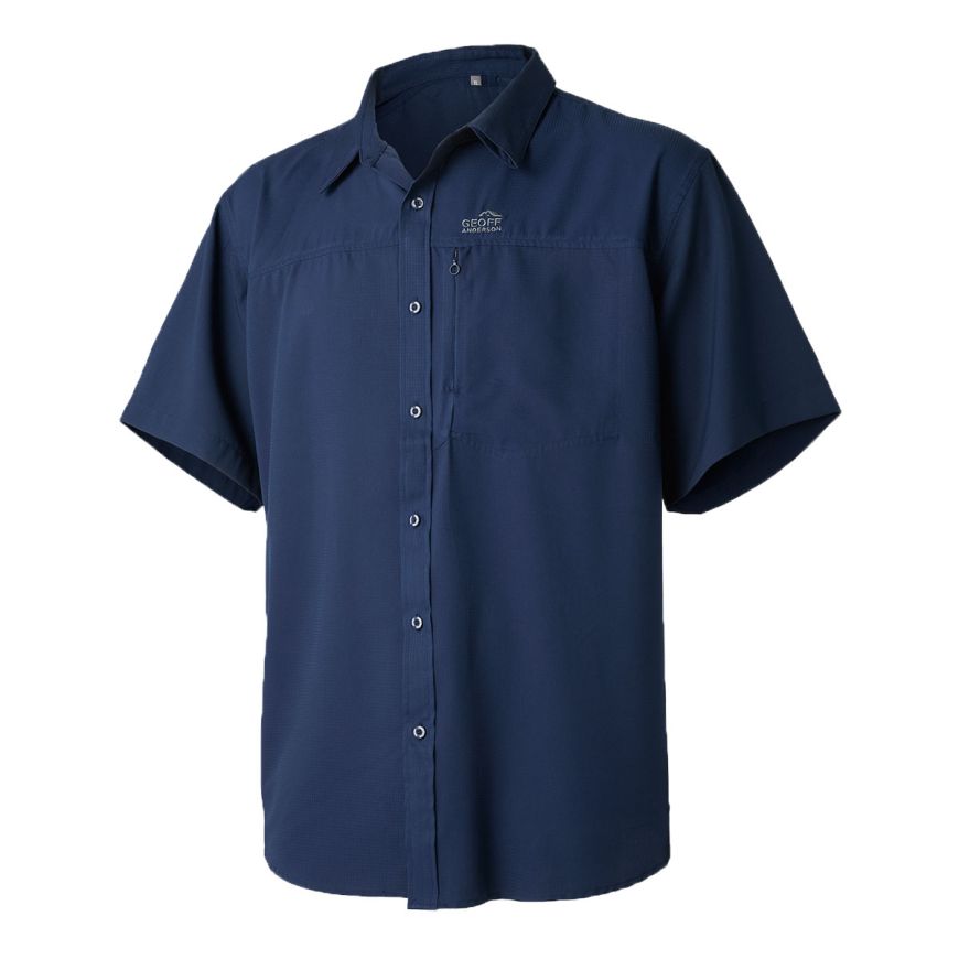 GEOFF ANDERSON Ezmar Hemd Light Weight kurzarm - blau
