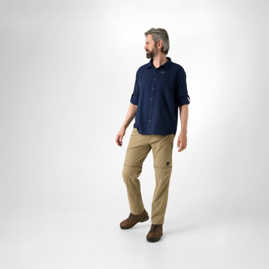 GEOFF ANDERSON Ezmar Hemd Light Weight langarm - blau