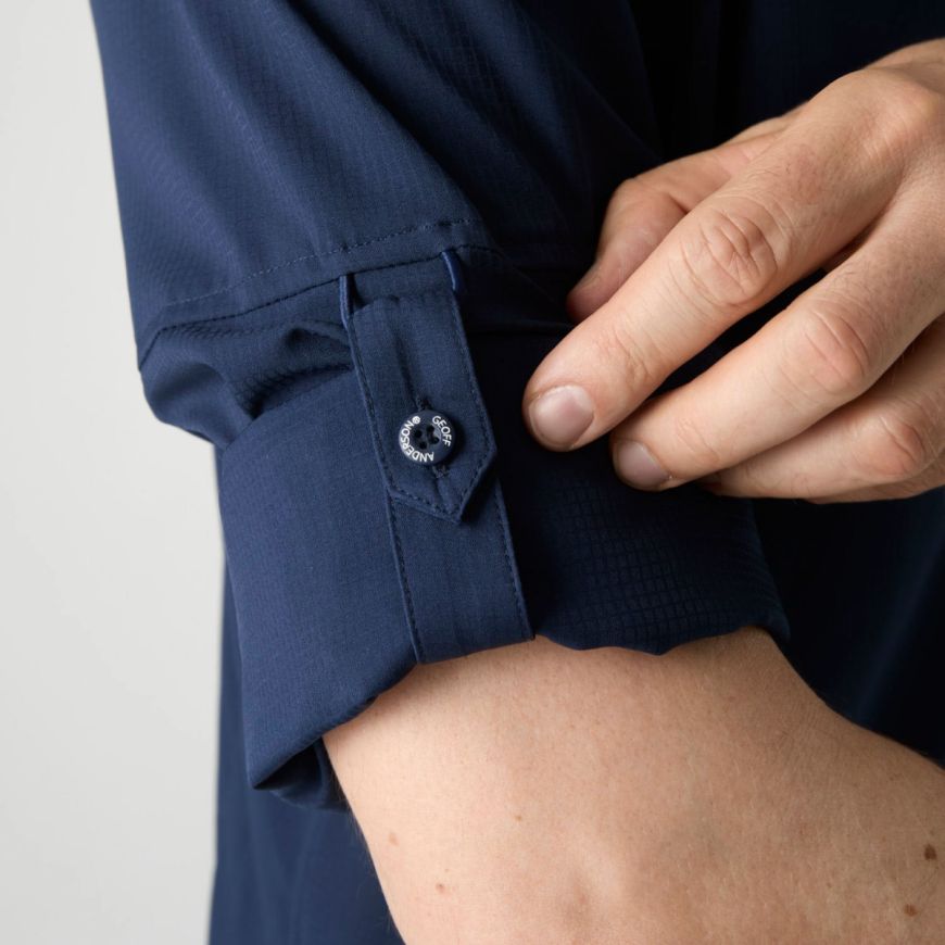 GEOFF ANDERSON Ezmar Hemd Light Weight langarm - blau