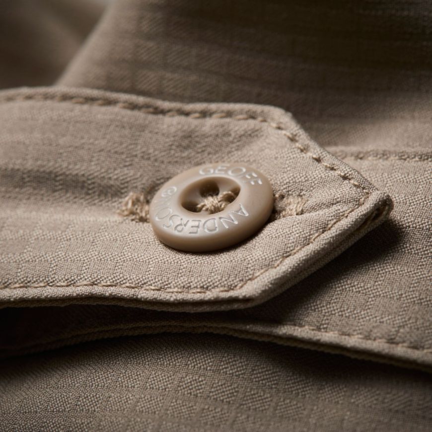 GEOFF ANDERSON Ezmar Hemd Light Weight langarm - khaki