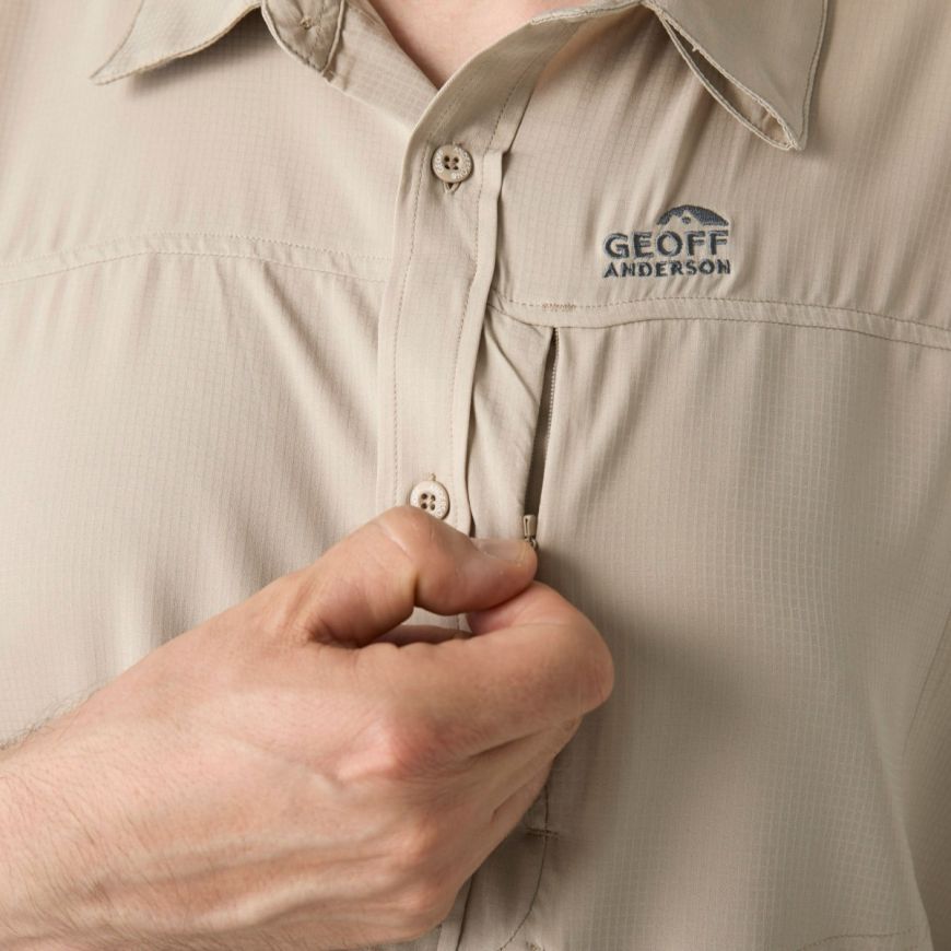 GEOFF ANDERSON Ezmar Hemd Light Weight langarm - khaki