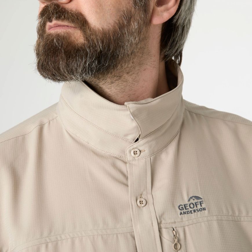 GEOFF ANDERSON Ezmar Hemd Light Weight langarm - khaki
