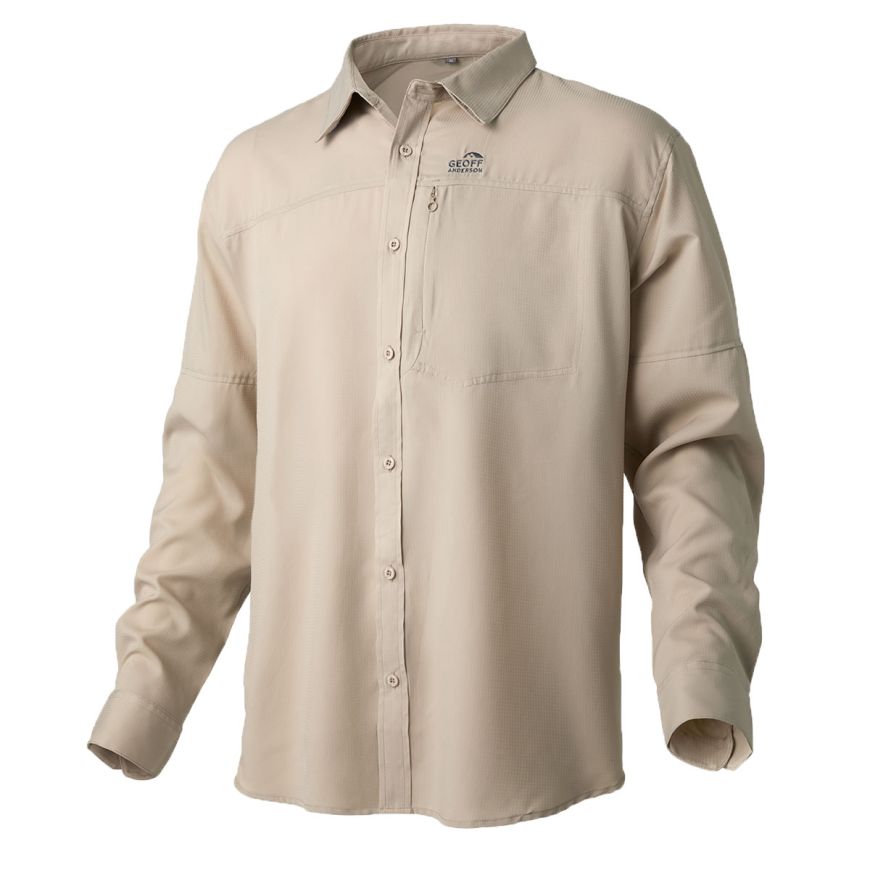 GEOFF ANDERSON Ezmar Hemd Light Weight langarm - khaki