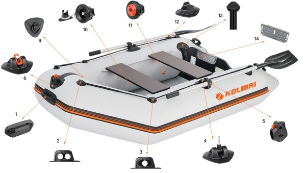 Kolibri Schlauchboot KM-245 - Grün