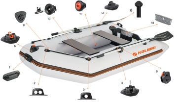 Kolibri Schlauchboot KM-260 - Hellgrau