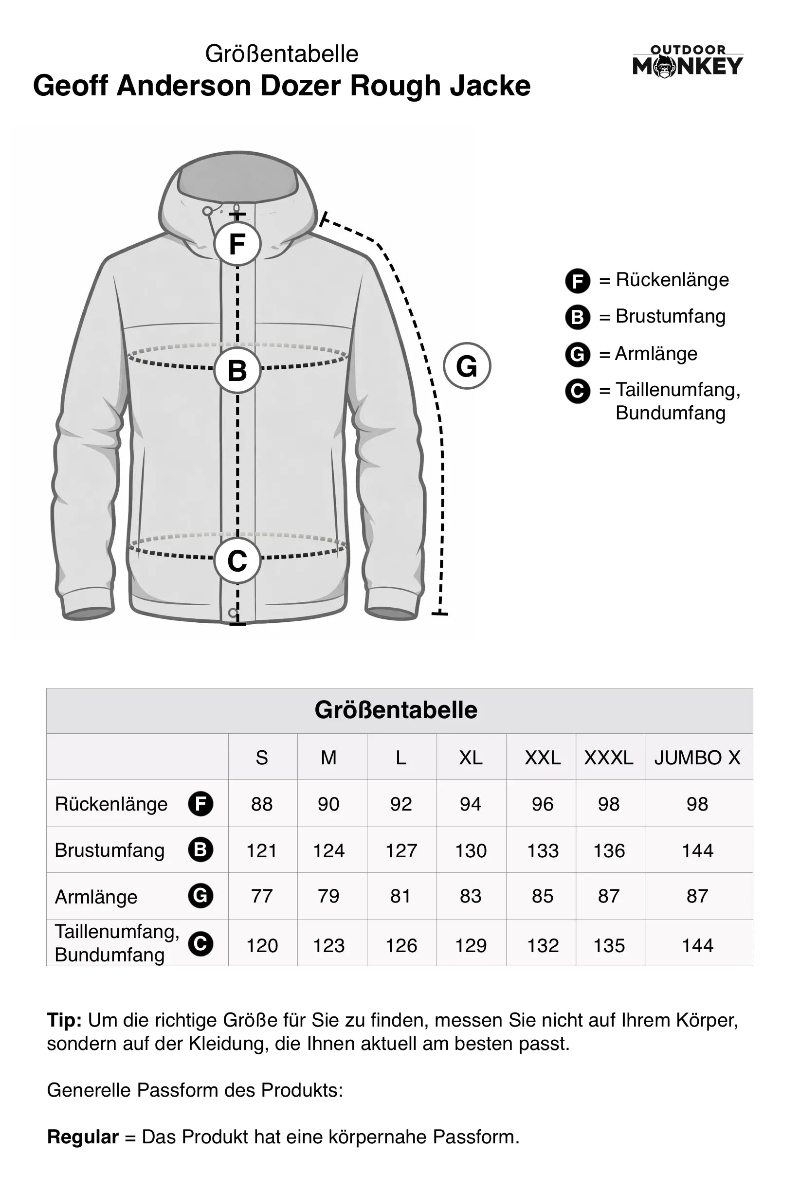 GEOFF ANDERSON Dozer Jacke Rough - leaf - Outdoor Monkey