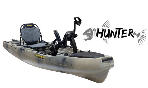 Nordmann® Hunter 10.5 Angelkajak Sit on Top inkl. Zahnstangen-Pedalantrieb - Camo/Sand - Outdoor Monkey