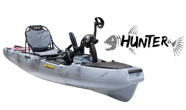 Nordmann® Hunter 10.5 Angelkajak Sit on Top inkl. Zahnstangen-Pedalantrieb - Camo/Steel - Outdoor Monkey