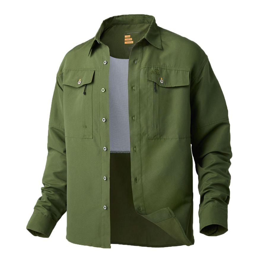 GEOFF ANDERSON Ezmar Hemd Midweight soft - grün