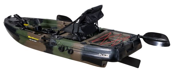 Nordmann® Dingi 250 - 8.2 Angelkajak Sit on Top inkl. Zahnstangen-Pedalantrieb - Military - Outdoor Monkey
