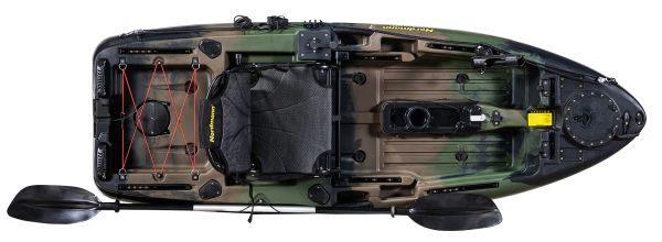 Nordmann® Dingi 250 - 8.2 Angelkajak Sit on Top inkl. Zahnstangen-Pedalantrieb - Military - Outdoor Monkey