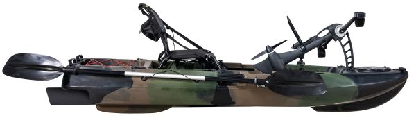 Nordmann® Dingi 250 - 8.2 Angelkajak Sit on Top inkl. Zahnstangen-Pedalantrieb - Military - Outdoor Monkey