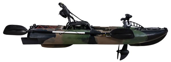 Nordmann® Dingi 250 - 8.2 Angelkajak Sit on Top inkl. Zahnstangen-Pedalantrieb - Military - Outdoor Monkey