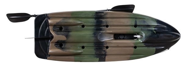 Nordmann® Dingi 250 - 8.2 Angelkajak Sit on Top inkl. Zahnstangen-Pedalantrieb - Military - Outdoor Monkey