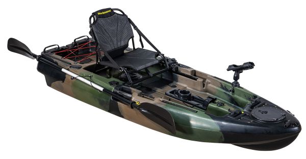 Nordmann® Dingi 250 - 8.2 Angelkajak Sit on Top inkl. Zahnstangen-Pedalantrieb - Military - Outdoor Monkey