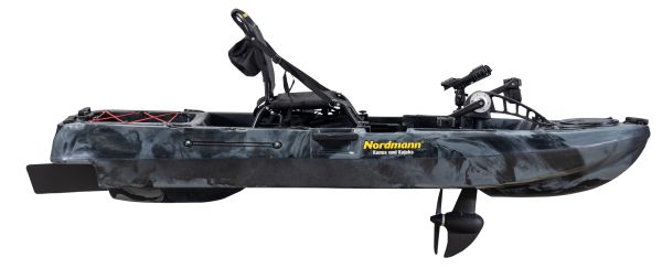 Nordmann® Dingi 250 - 8.2 Angelkajak Sit on Top inkl. Zahnstangen-Pedalantrieb - Camo/Black