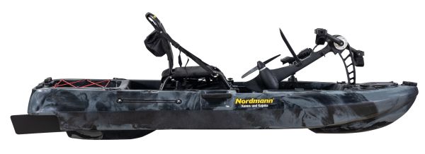 Nordmann® Dingi 250 - 8.2 Angelkajak Sit on Top inkl. Zahnstangen-Pedalantrieb - Camo/Black