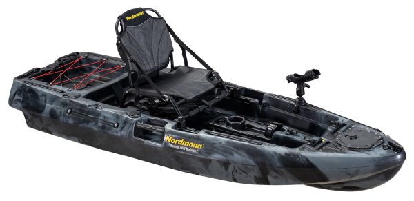 Nordmann® Dingi 250 - 8.2 Angelkajak Sit on Top inkl. Zahnstangen-Pedalantrieb - Camo/Black