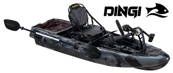 Nordmann® Dingi 250 - 8.2 Angelkajak Sit on Top inkl. Zahnstangen-Pedalantrieb - Camo/Black