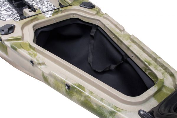 Nordmann® Tigrar 12.8 Angelkajak Sit on Top | inkl. Pedalantrieb und Elektromotor | Restposten - Camo/Petrol - Outdoor Monkey