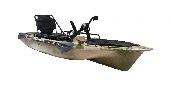 Nordmann® Tigrar 12.8 Angelkajak Sit on Top | inkl. Pedalantrieb und Elektromotor | Restposten - Camo/Military - Outdoor Monkey