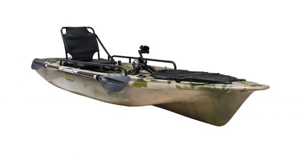 Nordmann® Tigrar 12.8 Angelkajak Sit on Top | inkl. Pedalantrieb und Elektromotor | Restposten - Camo/Military - Outdoor Monkey