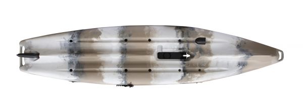 Nordmann® Tigrar 12.8 Angelkajak Sit on Top | inkl. Pedalantrieb und Elektromotor | Restposten - Camo/Petrol - Outdoor Monkey