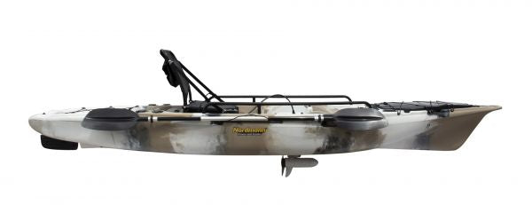 Nordmann® Tigrar 12.8 Angelkajak Sit on Top | inkl. Pedalantrieb und Elektromotor | Restposten - Camo/Petrol - Outdoor Monkey