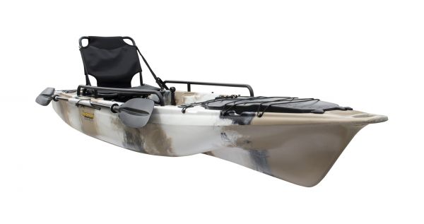 Nordmann® Tigrar 12.8 Angelkajak Sit on Top | inkl. Pedalantrieb und Elektromotor | Restposten - Camo/Petrol - Outdoor Monkey