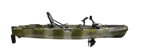 Nordmann® Hunter 10.5 Angelkajak Sit on Top inkl. Zahnstangen-Pedalantrieb - Camo/Military - Outdoor Monkey