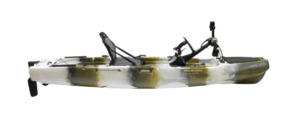 Nordmann® Hunter 10.5 Angelkajak Sit on Top inkl. Zahnstangen-Pedalantrieb - Camo/Petrol - Outdoor Monkey