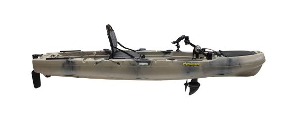 Nordmann® Hunter 10.5 Angelkajak Sit on Top inkl. Zahnstangen-Pedalantrieb - Camo/Sand - Outdoor Monkey