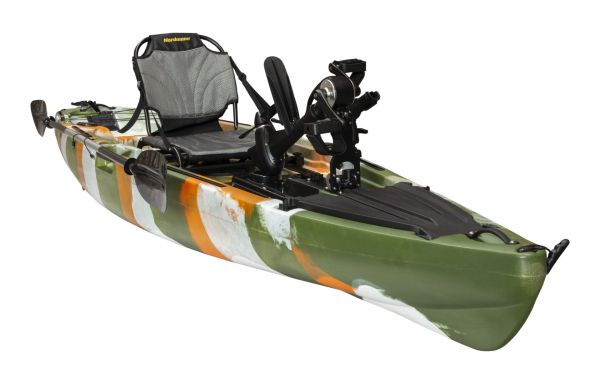 Nordmann® Raptor 11.8 Angelkajak Sit on Top inkl. Zahnstangen-Pedalantrieb - Camo/Jungle - Outdoor Monkey