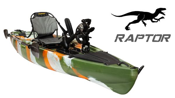 Nordmann® Raptor 11.8 Angelkajak Sit on Top inkl. Zahnstangen-Pedalantrieb - Camo/Jungle - Outdoor Monkey