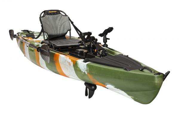 Nordmann® Raptor 11.8 Angelkajak Sit on Top inkl. Zahnstangen-Pedalantrieb - Camo/Jungle - Outdoor Monkey