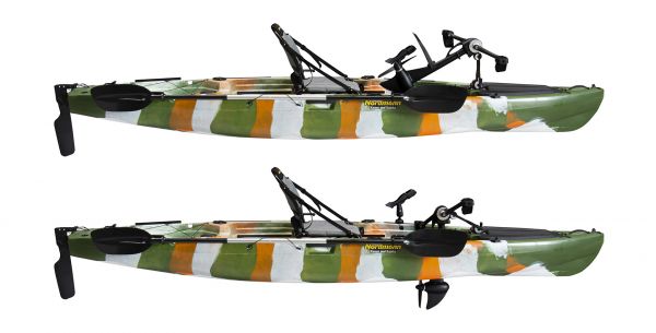 Nordmann® Raptor 11.8 Angelkajak Sit on Top inkl. Zahnstangen-Pedalantrieb - Camo/Jungle - Outdoor Monkey