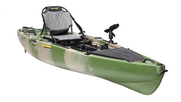 Nordmann® Raptor 11.8 Angelkajak Sit on Top inkl. Zahnstangen-Pedalantrieb - Camo/Military - Outdoor Monkey