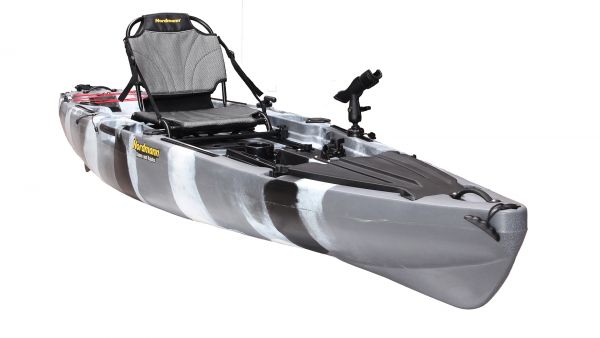 Nordmann® Raptor 11.8 Angelkajak Sit on Top inkl. Zahnstangen-Pedalantrieb - Camo/Navy - Outdoor Monkey