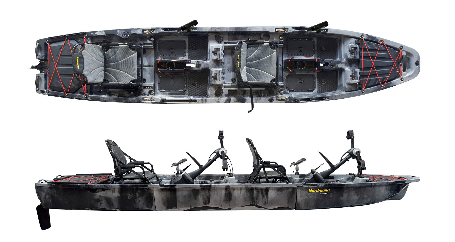 Nordmann Viper 14.3 Duo Angelkajak Camo Steel als Tandem