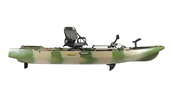 Nordmann® Orca 12.5 Angelkajak Sit on Top inkl. Zahnstangen-Pedalantrieb - Camo/Military - Outdoor Monkey