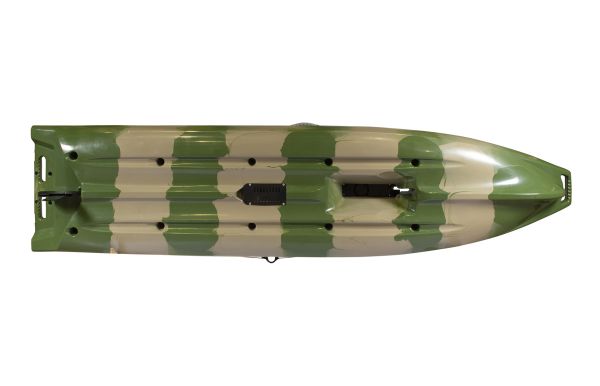 Nordmann® Orca 12.5 Angelkajak Sit on Top inkl. Zahnstangen-Pedalantrieb - Camo/Military - Outdoor Monkey