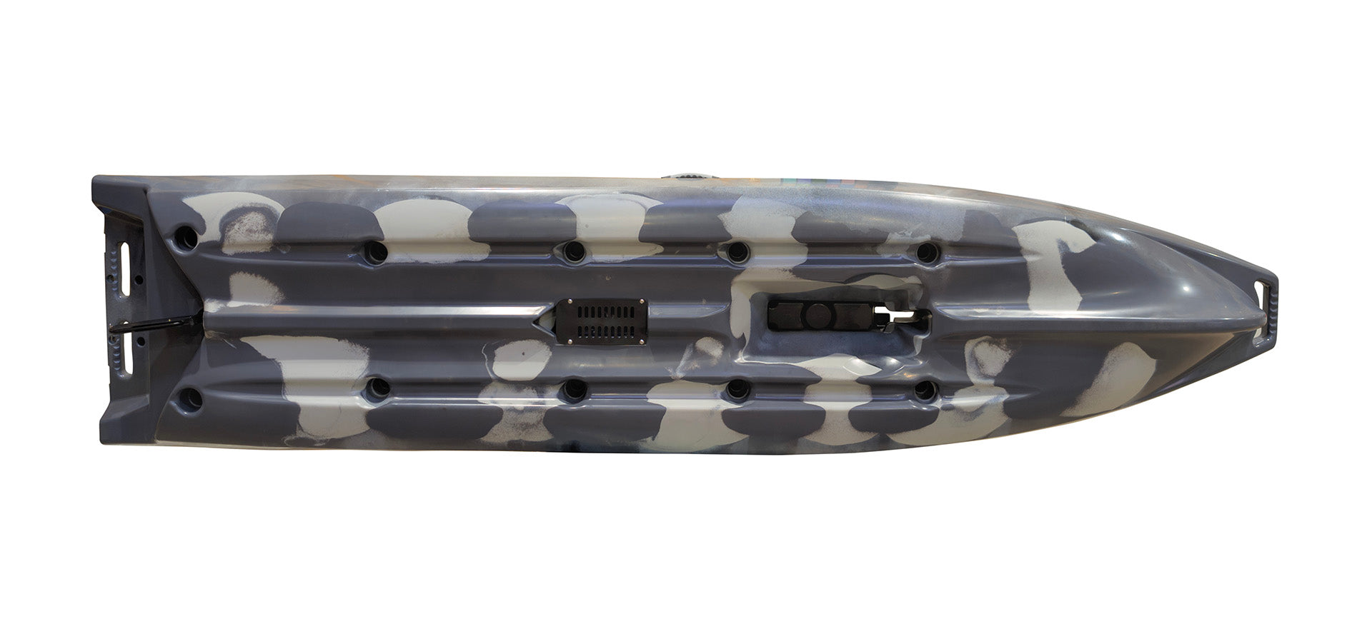 Nordmann® Orca 12.5 Angelkajak Sit on Top inkl. Zahnstangen-Pedalantrieb - Camo/Steel