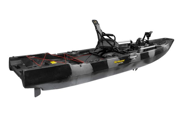 Nordmann® Orca 12.5 Angelkajak Sit on Top inkl. Zahnstangen-Pedalantrieb - Camo/Black - Outdoor Monkey